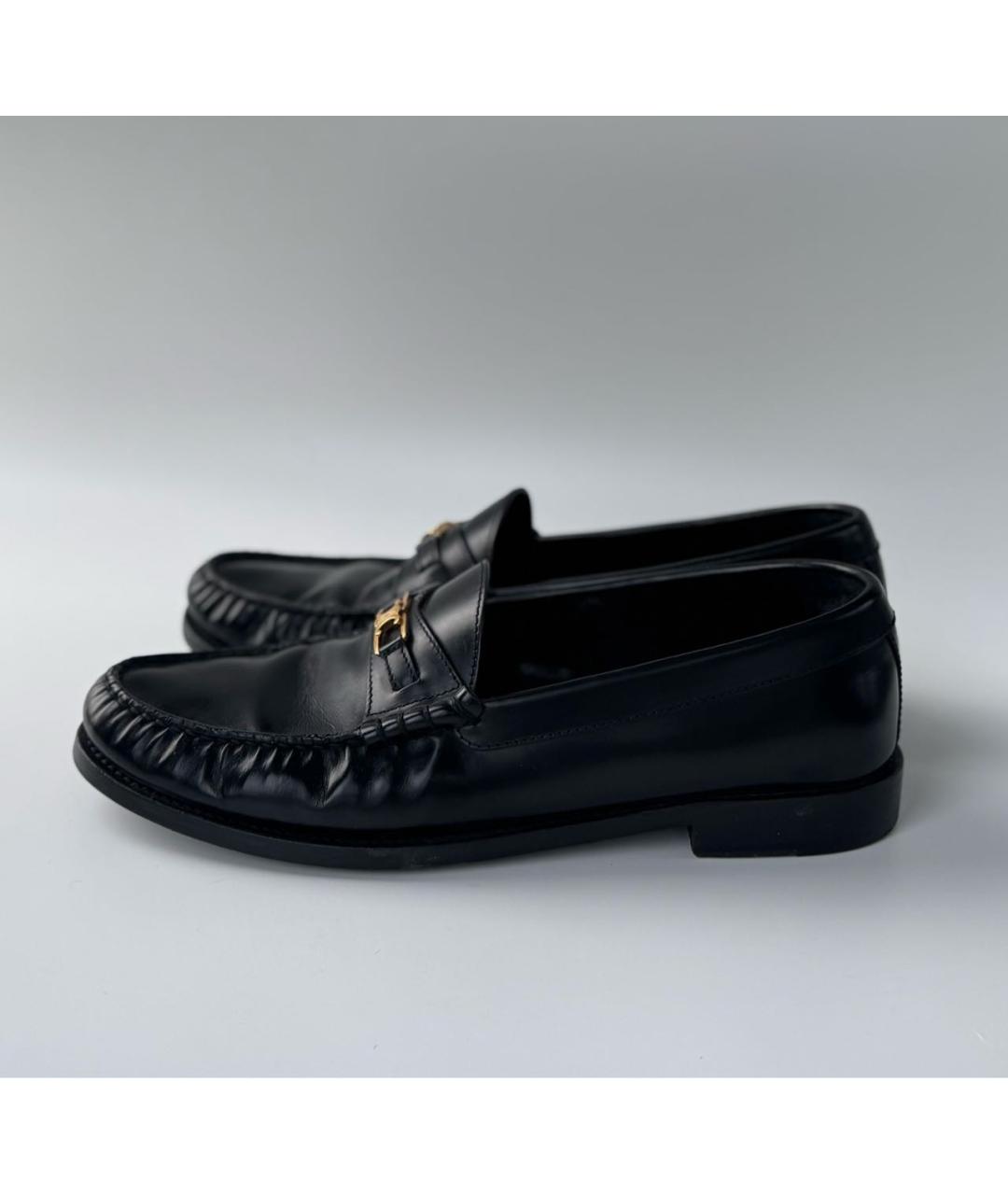CELINE Черные кожаные лоферы, фото 3