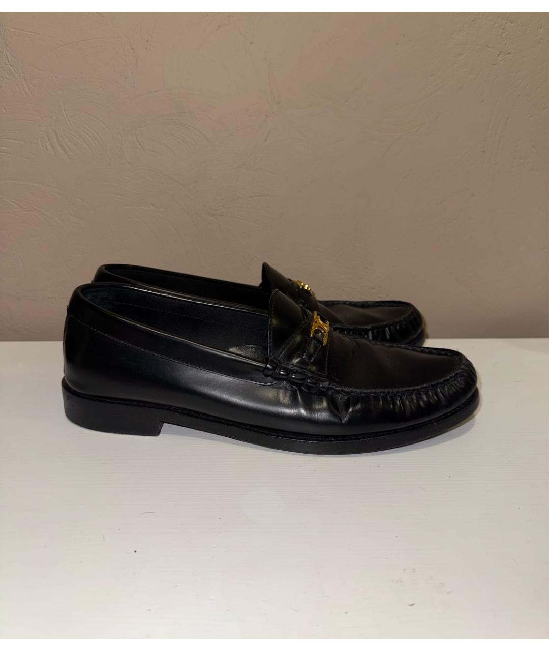 CELINE Черные кожаные лоферы, фото 2
