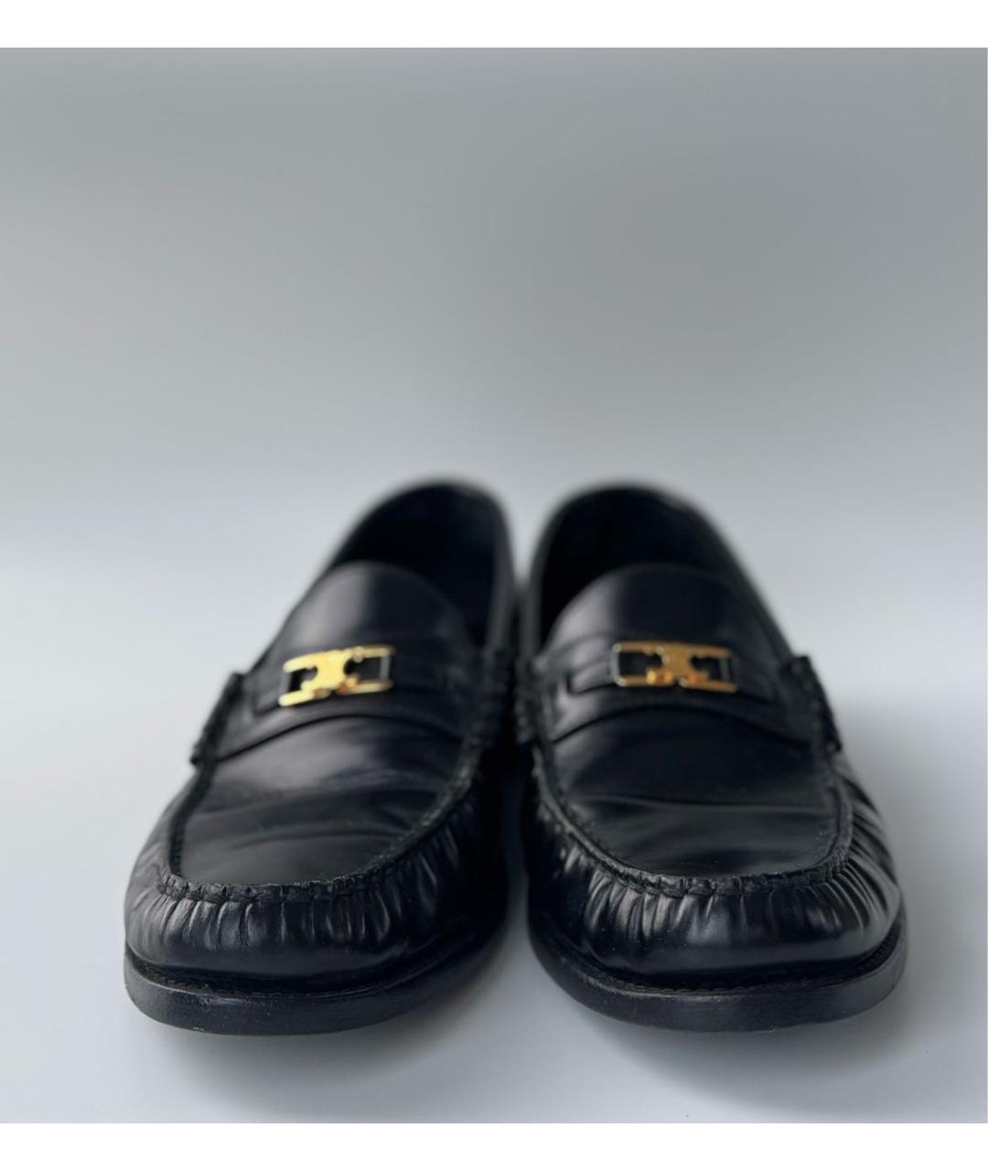 CELINE Черные кожаные лоферы, фото 5