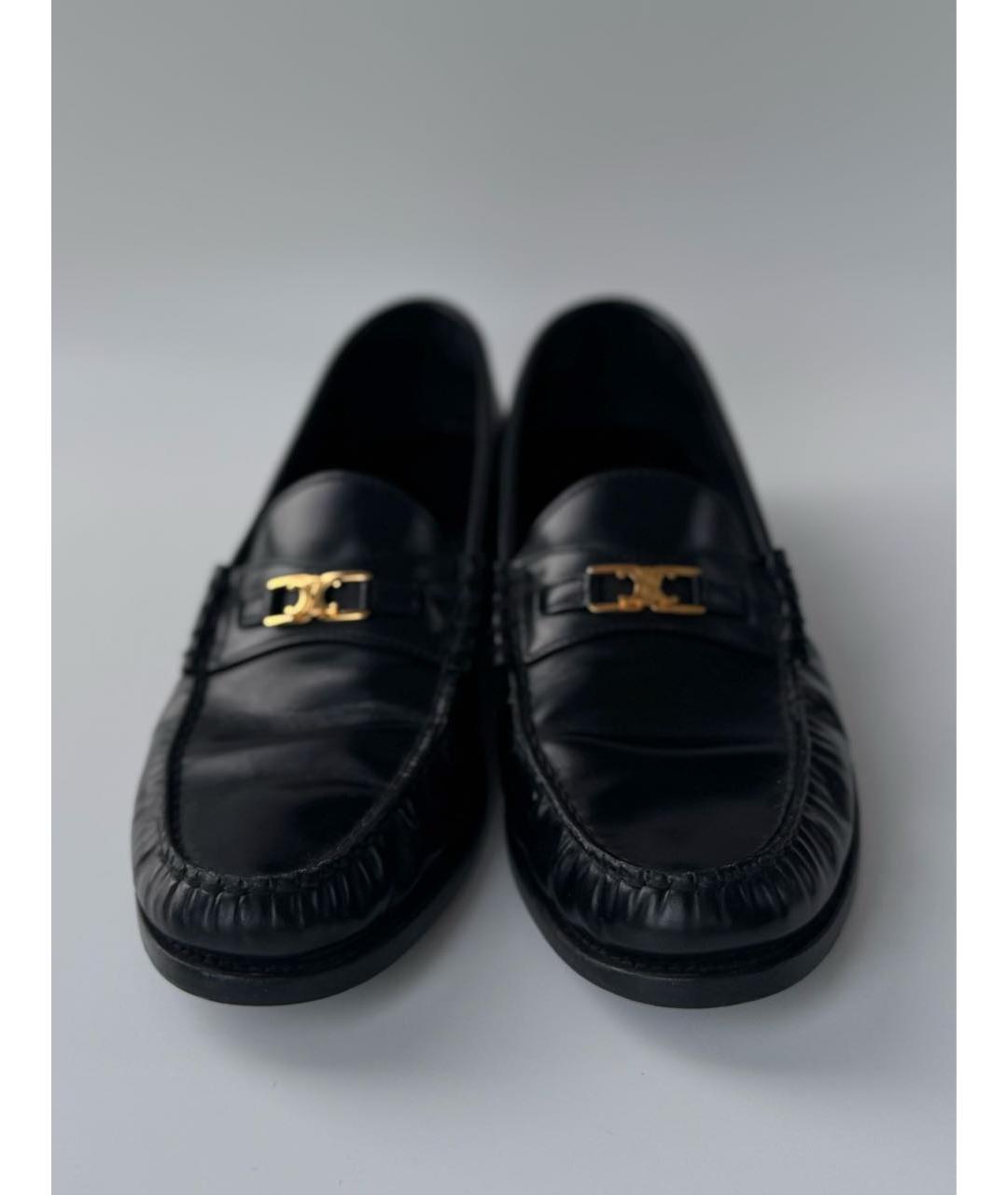 CELINE Черные кожаные лоферы, фото 7