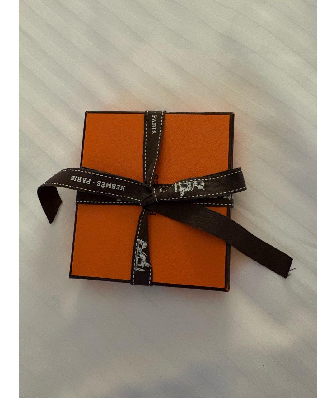 HERMES Серая кожаная визитница, фото 5