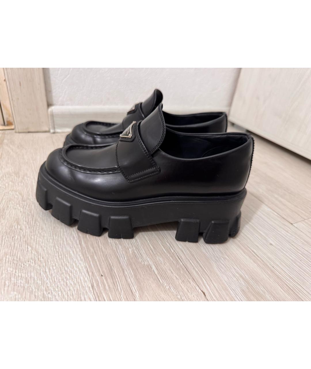 PRADA Черные кожаные лоферы, фото 8