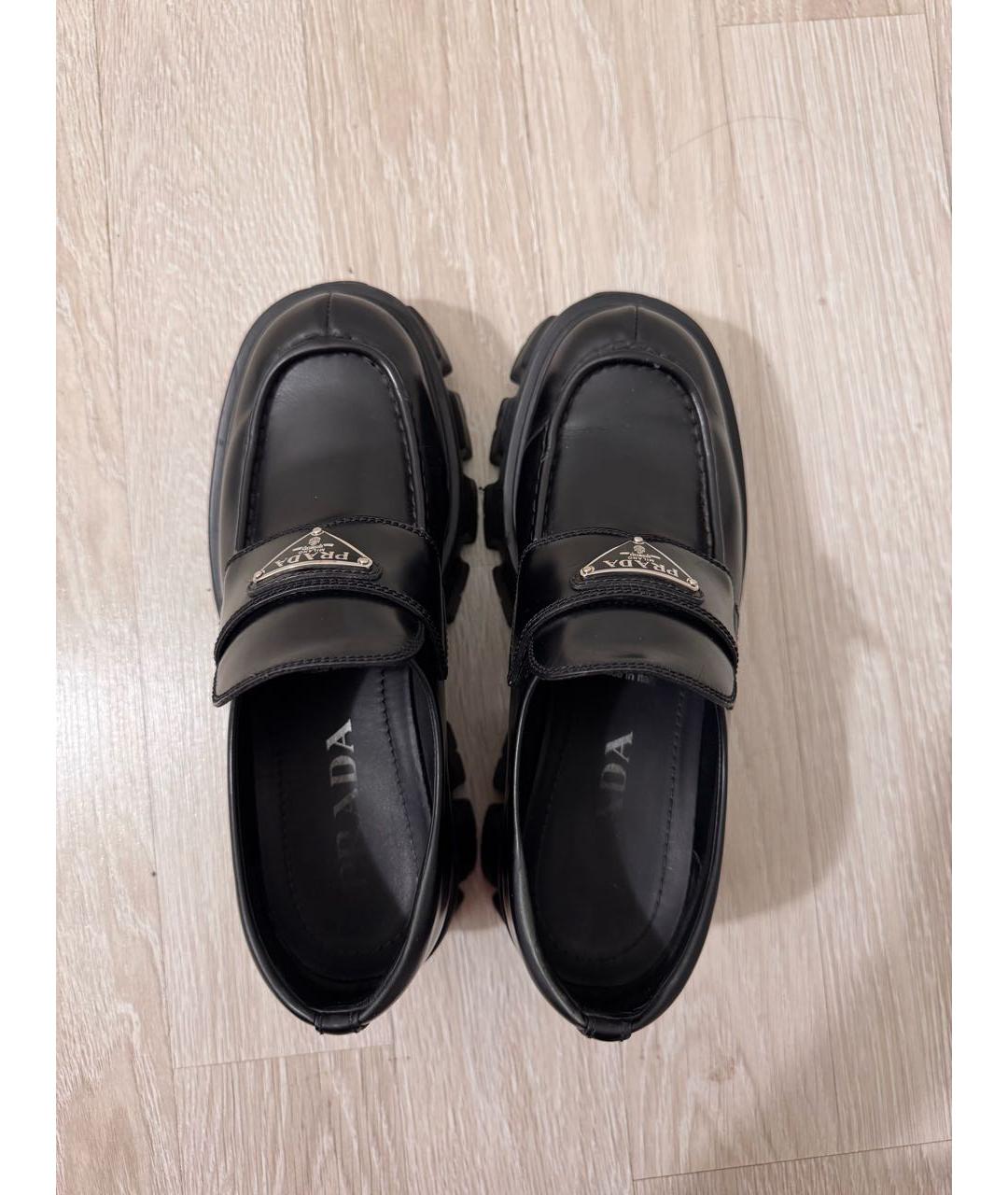 PRADA Черные кожаные лоферы, фото 3