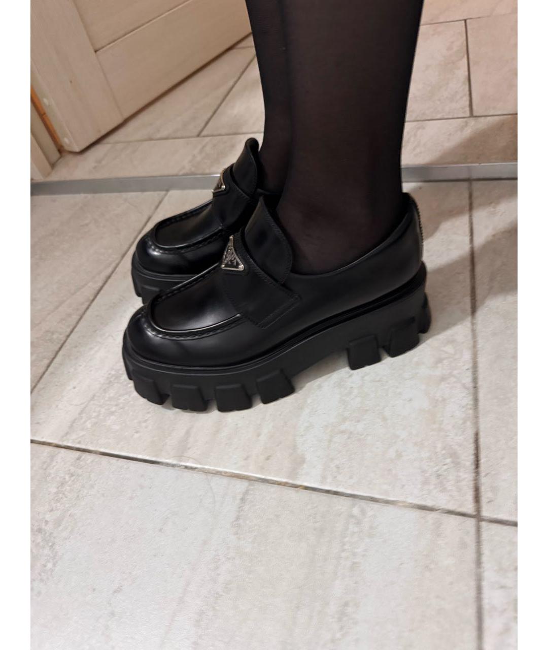 PRADA Черные кожаные лоферы, фото 7
