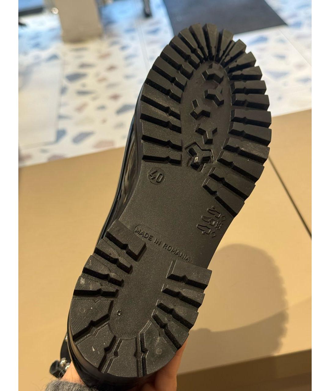 RED VALENTINO Черные резиновые полусапоги, фото 4