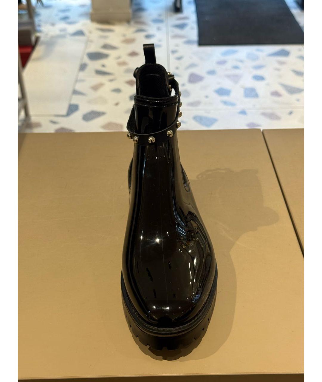 RED VALENTINO Черные резиновые полусапоги, фото 2