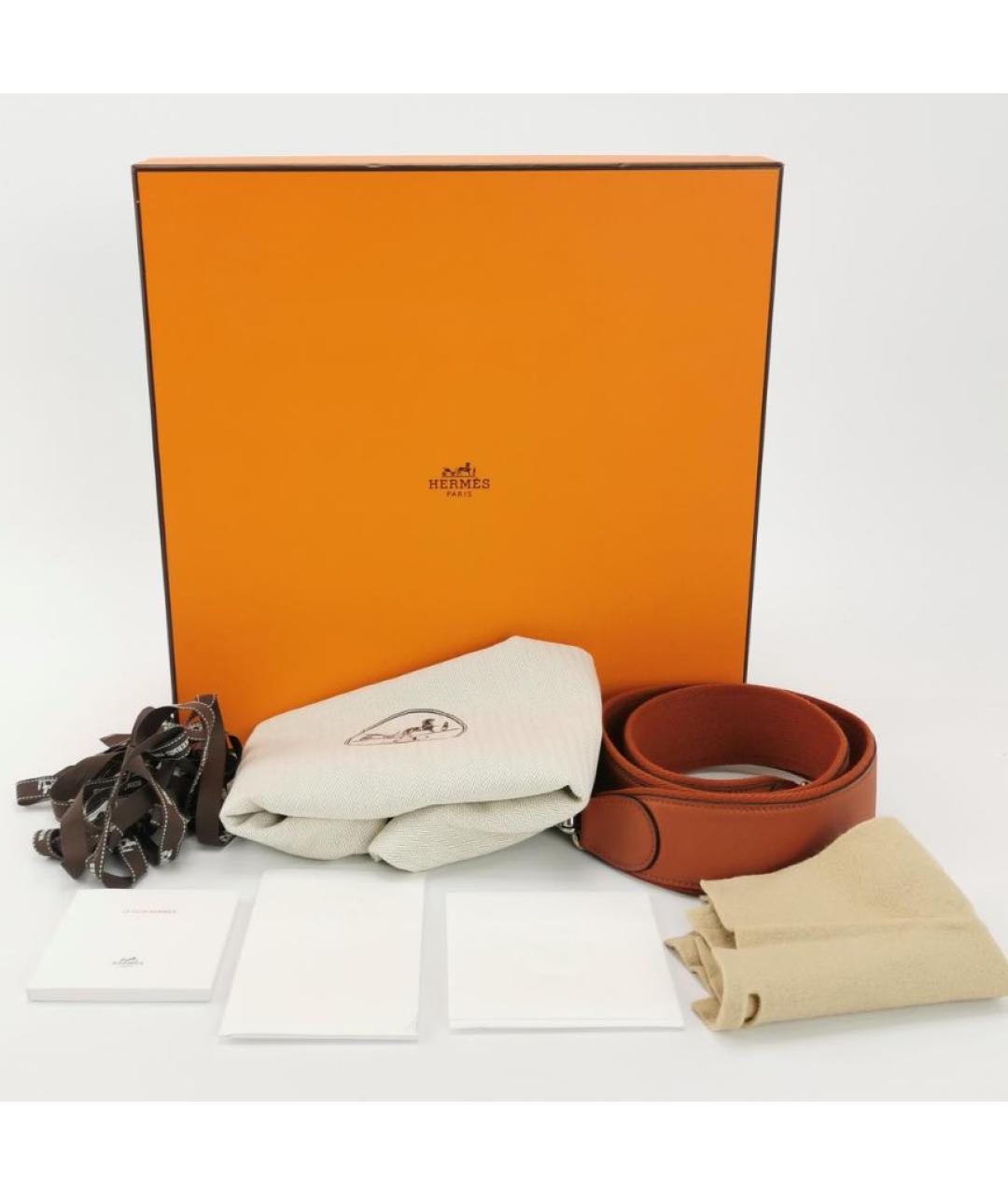 HERMES Коричневая кожаная сумка через плечо, фото 6