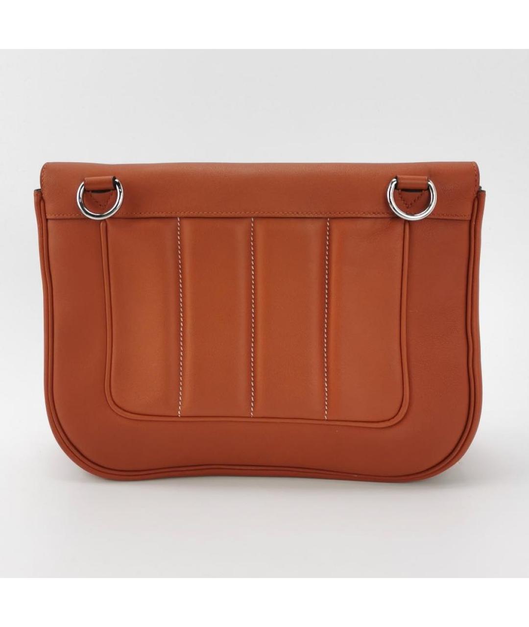 HERMES Коричневая кожаная сумка через плечо, фото 3