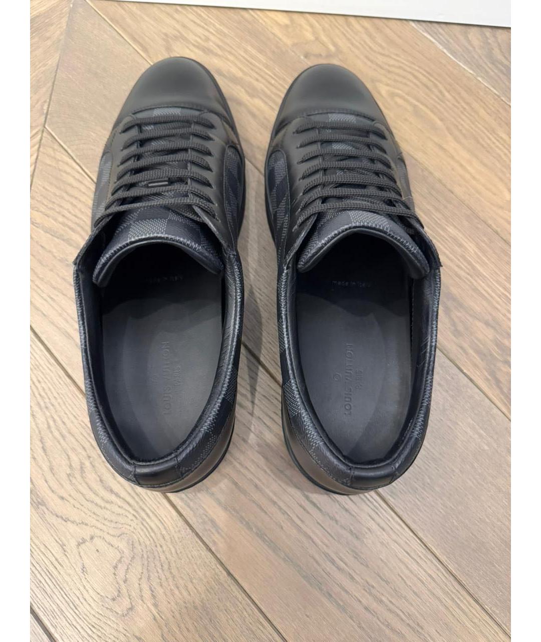 LOUIS VUITTON Черные низкие кроссовки / кеды, фото 4