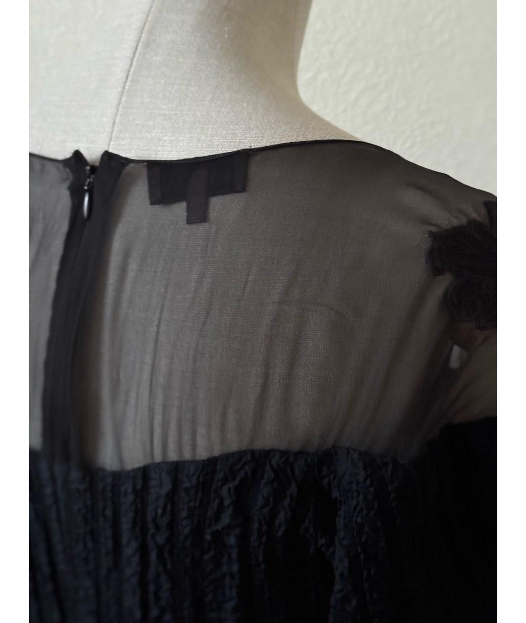 LA PERLA Темно-синее шелковое повседневное платье, фото 6