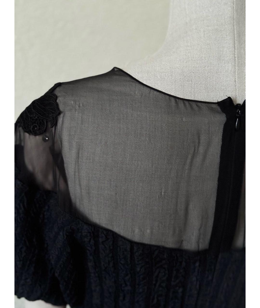 LA PERLA Темно-синее шелковое повседневное платье, фото 7