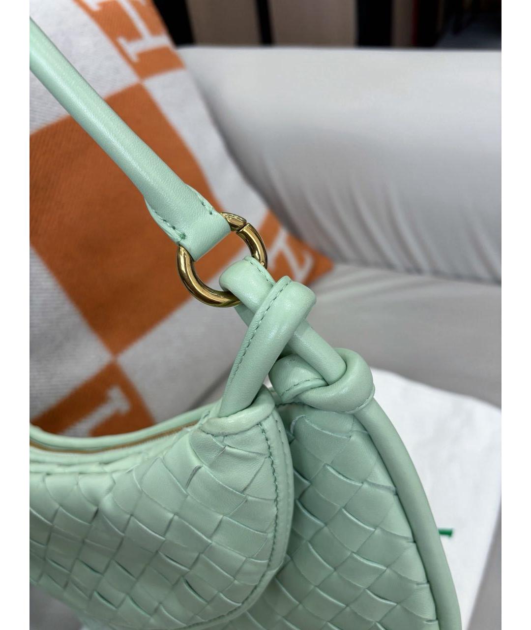 BOTTEGA VENETA Зеленая кожаная сумка через плечо, фото 5