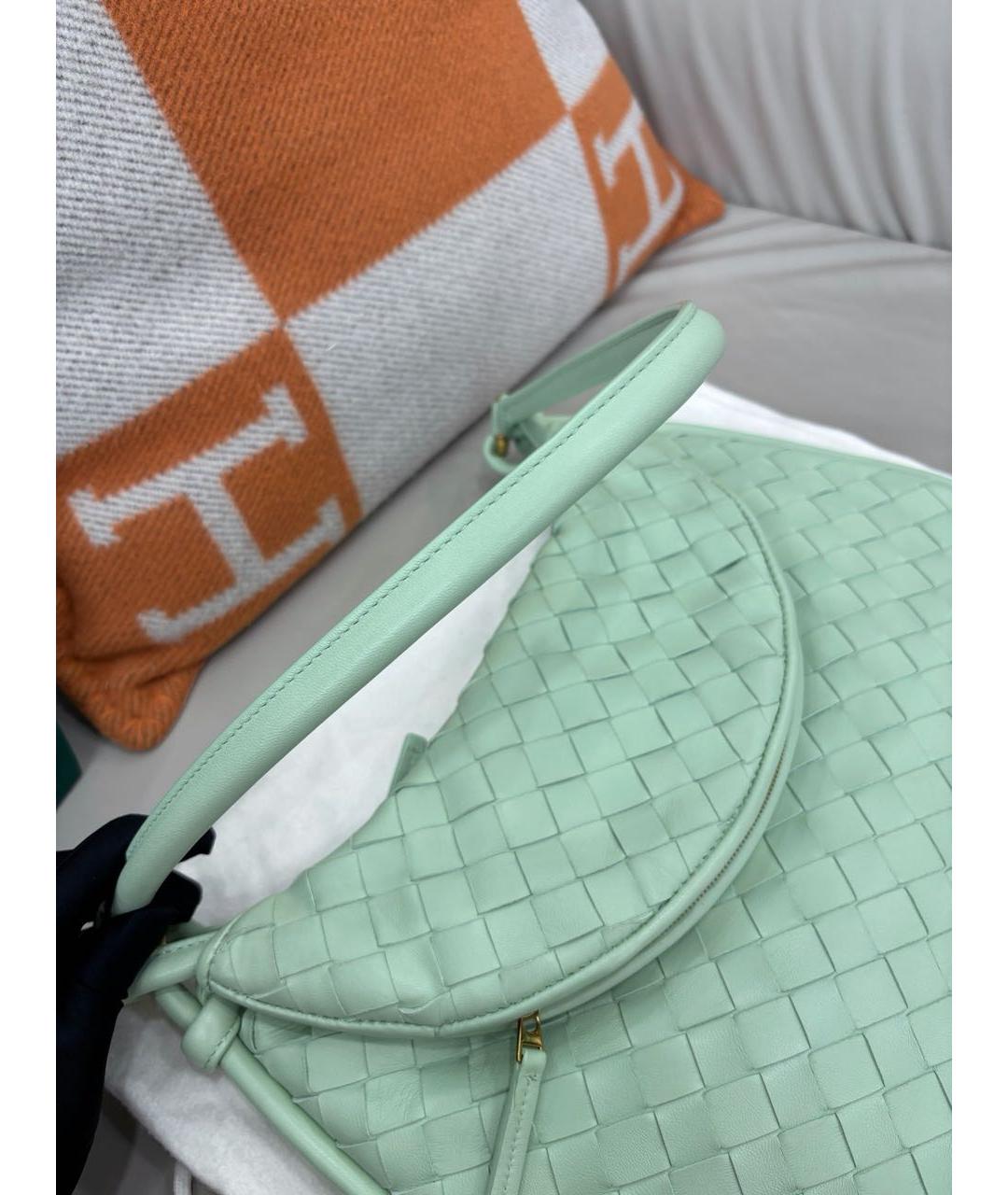 BOTTEGA VENETA Зеленая кожаная сумка через плечо, фото 8