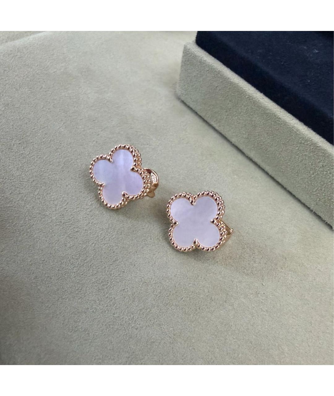 VAN CLEEF & ARPELS Белые серьги из желтого золота, фото 5