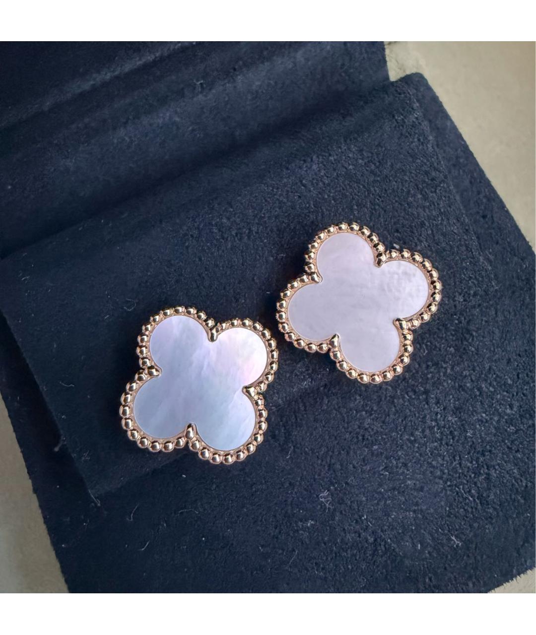 VAN CLEEF & ARPELS Белые серьги из желтого золота, фото 6