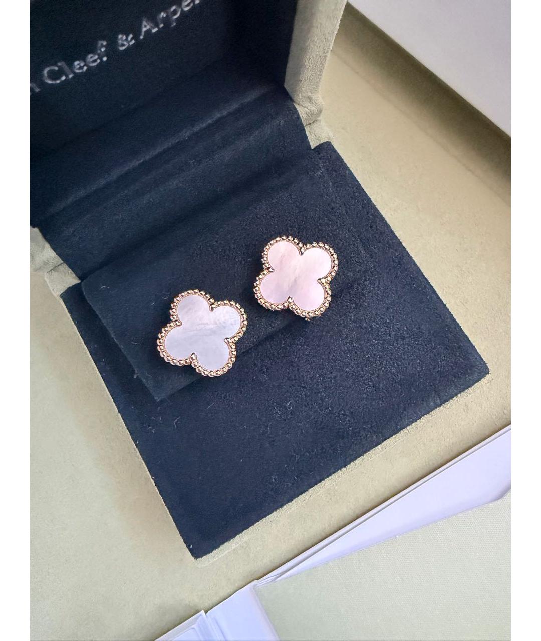 VAN CLEEF & ARPELS Белые серьги из желтого золота, фото 3