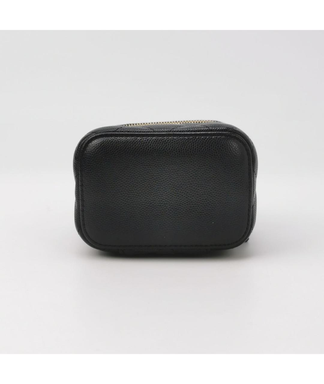 CHANEL Черная кожаная сумка с короткими ручками, фото 5