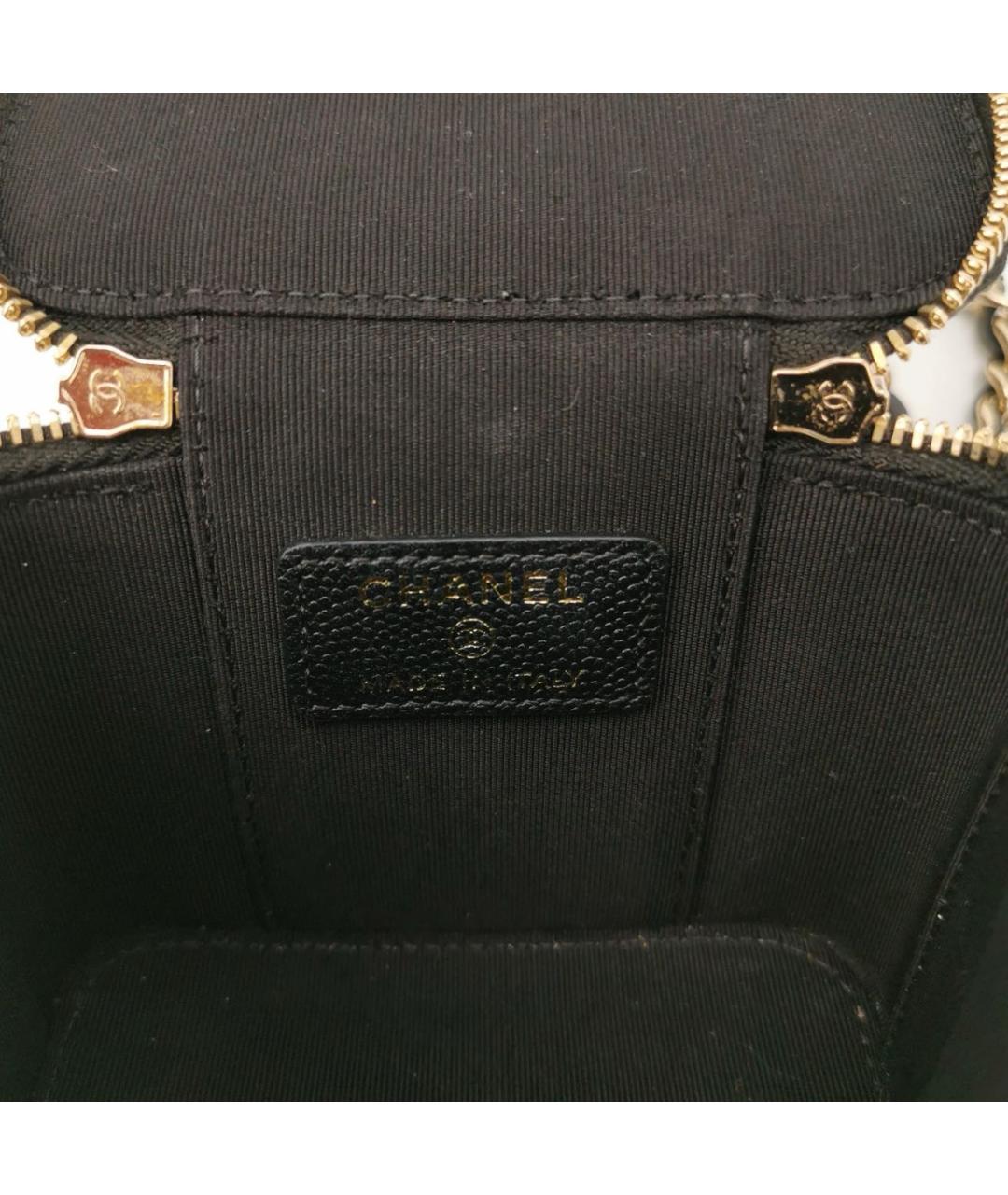 CHANEL Черная кожаная сумка с короткими ручками, фото 6