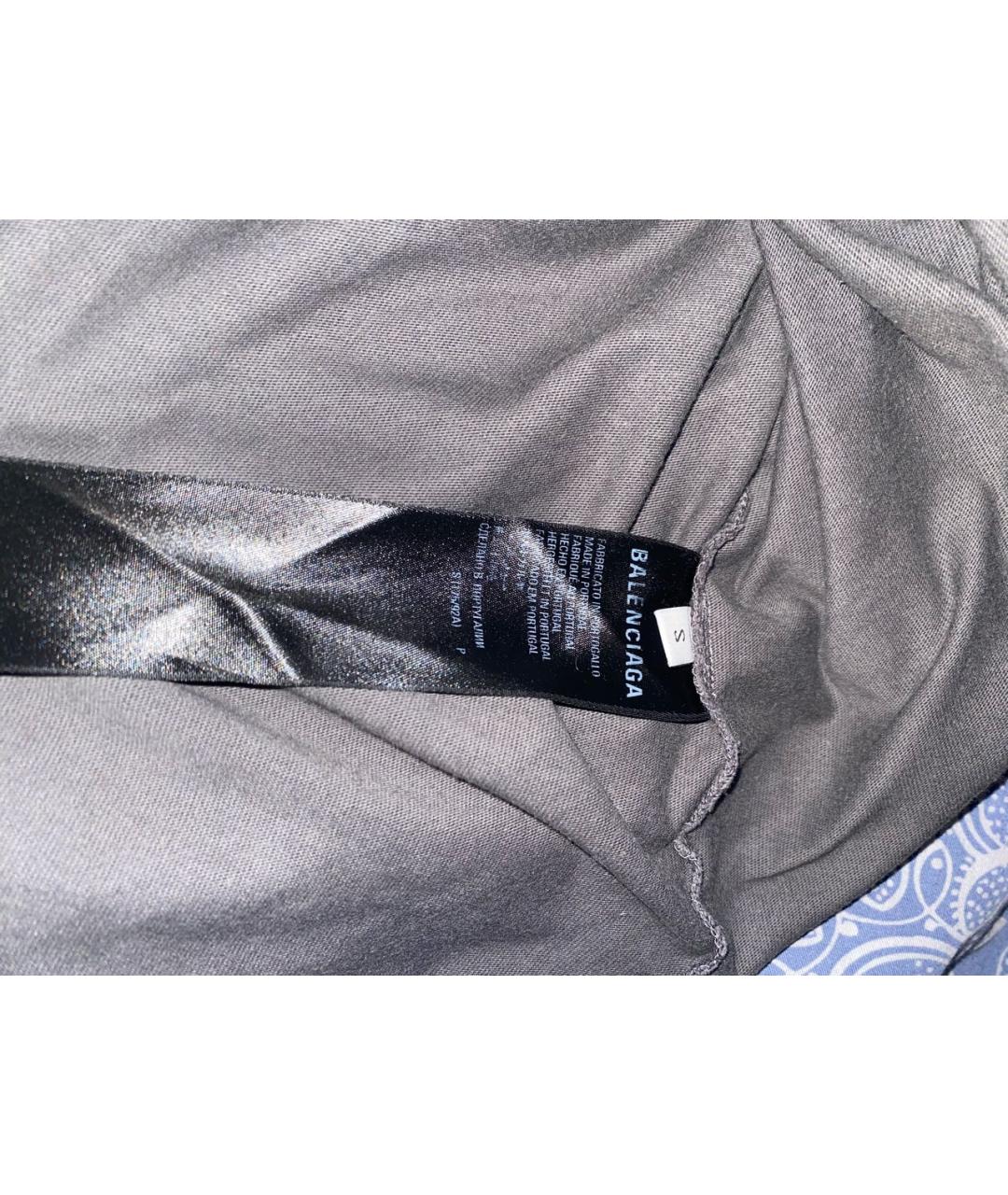 BALENCIAGA Антрацитовая хлопковая футболка, фото 4