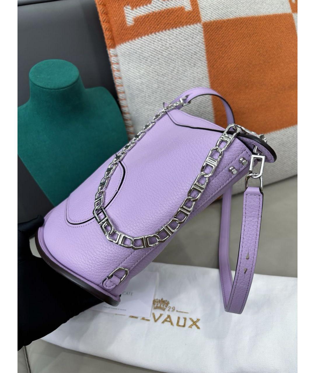 DELVAUX Фиолетовая кожаная сумка через плечо, фото 8
