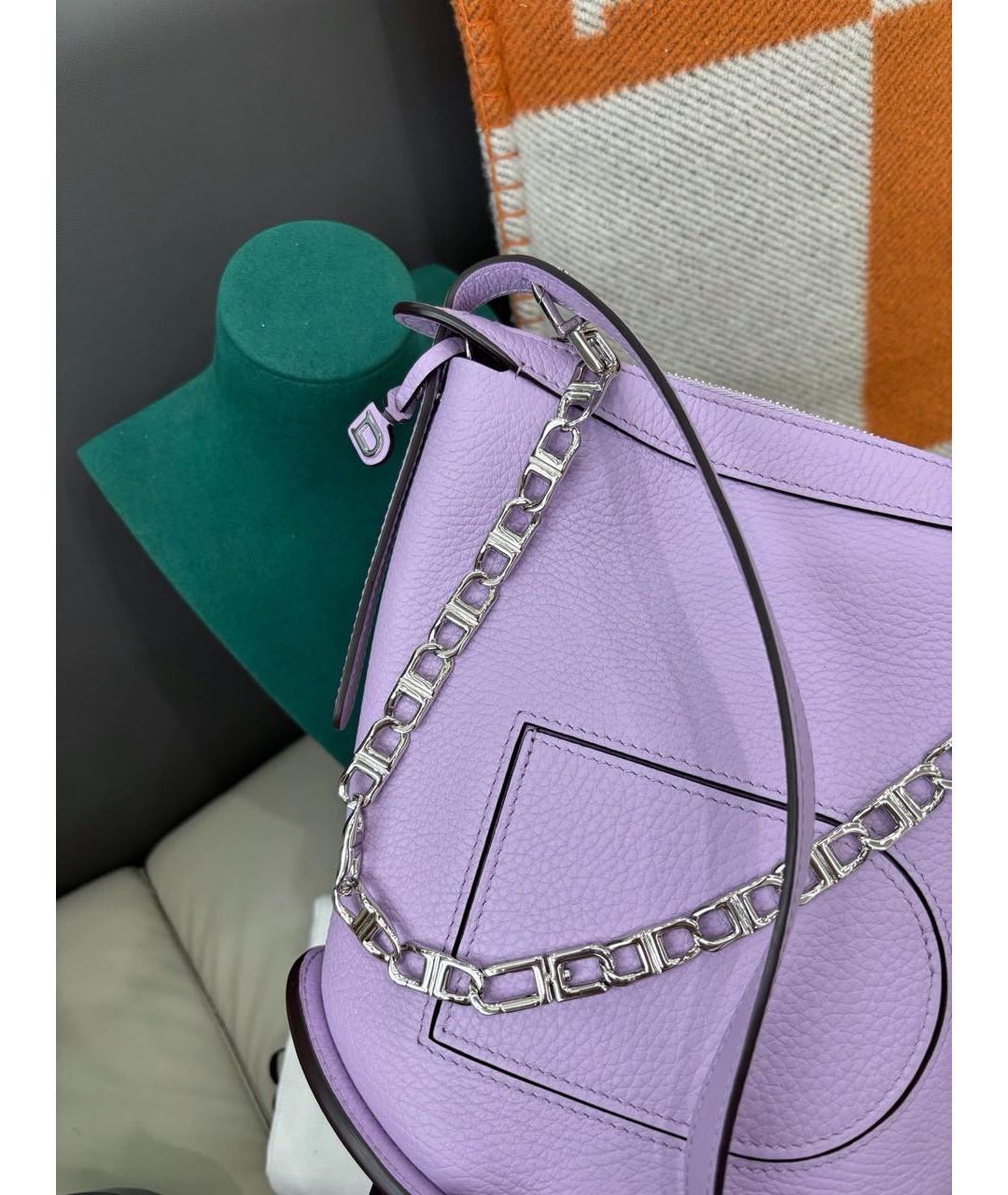 DELVAUX Фиолетовая кожаная сумка через плечо, фото 2