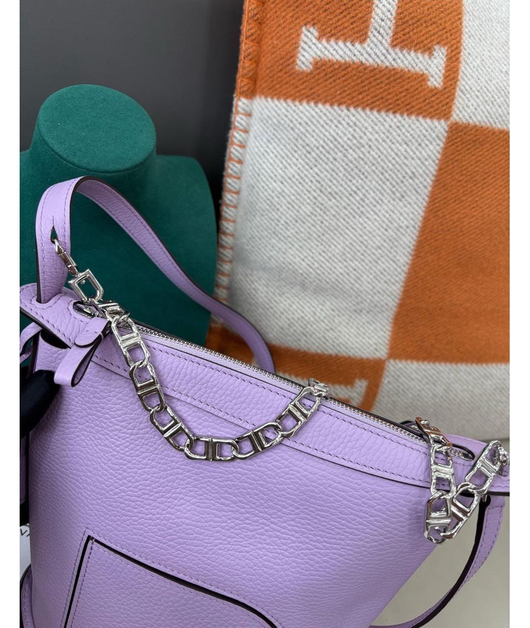 DELVAUX Фиолетовая кожаная сумка через плечо, фото 6