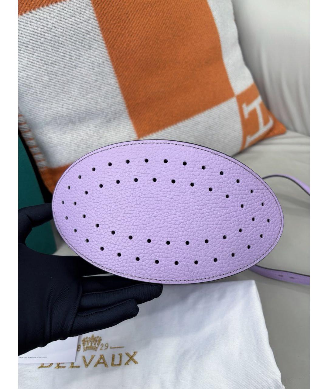 DELVAUX Фиолетовая кожаная сумка через плечо, фото 5