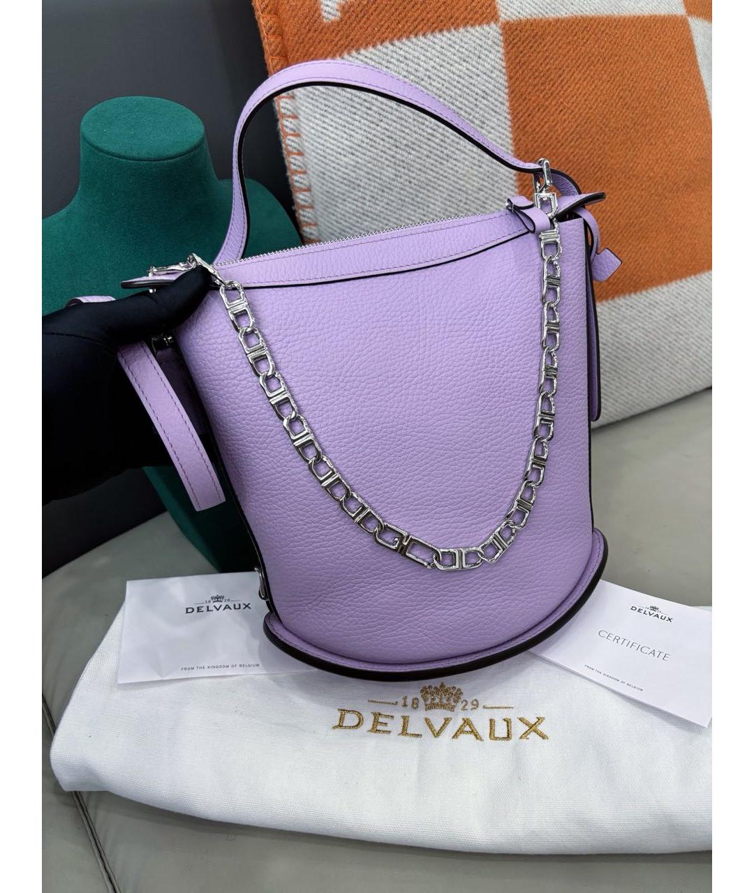 DELVAUX Фиолетовая кожаная сумка через плечо, фото 4