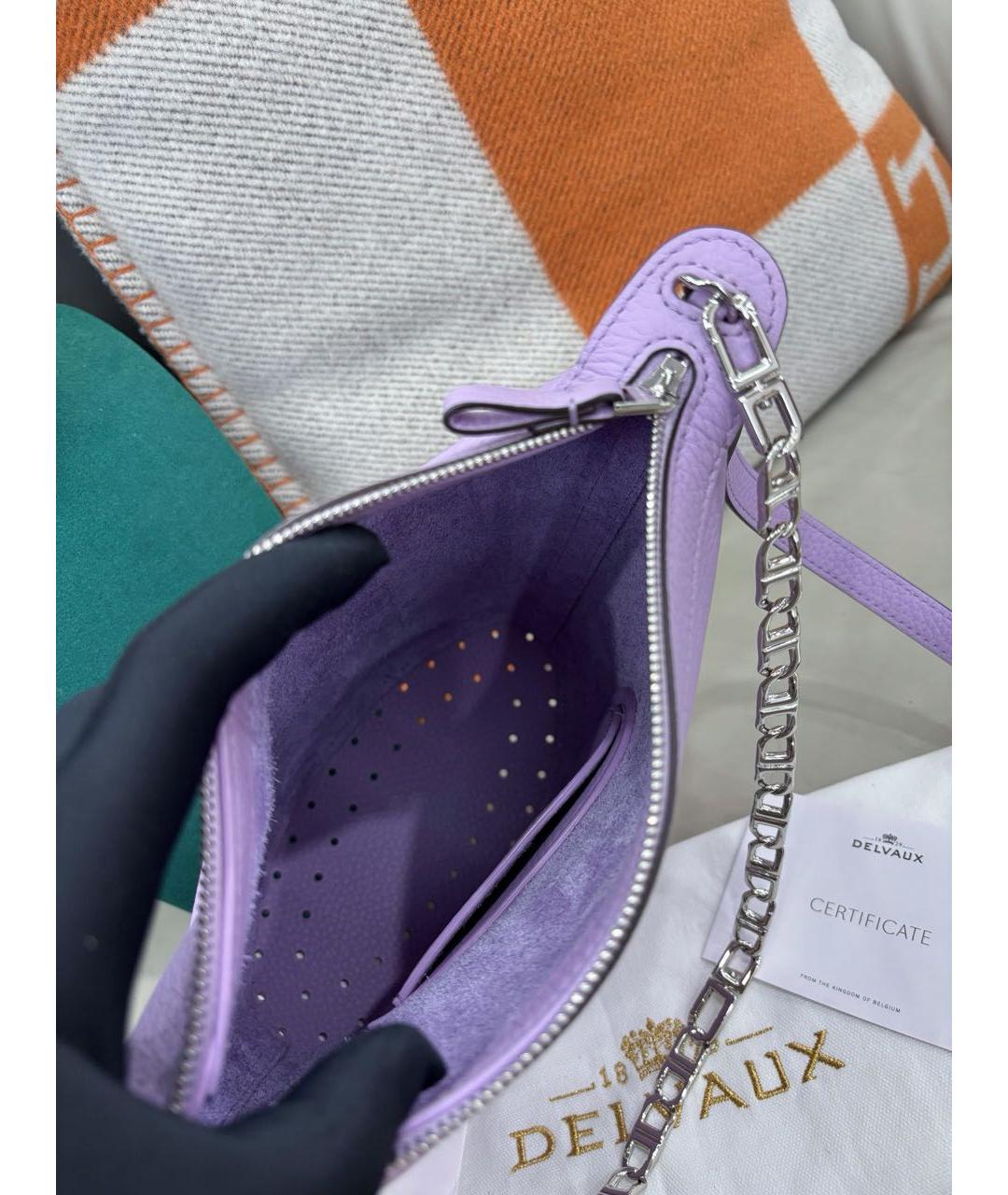 DELVAUX Фиолетовая кожаная сумка через плечо, фото 7