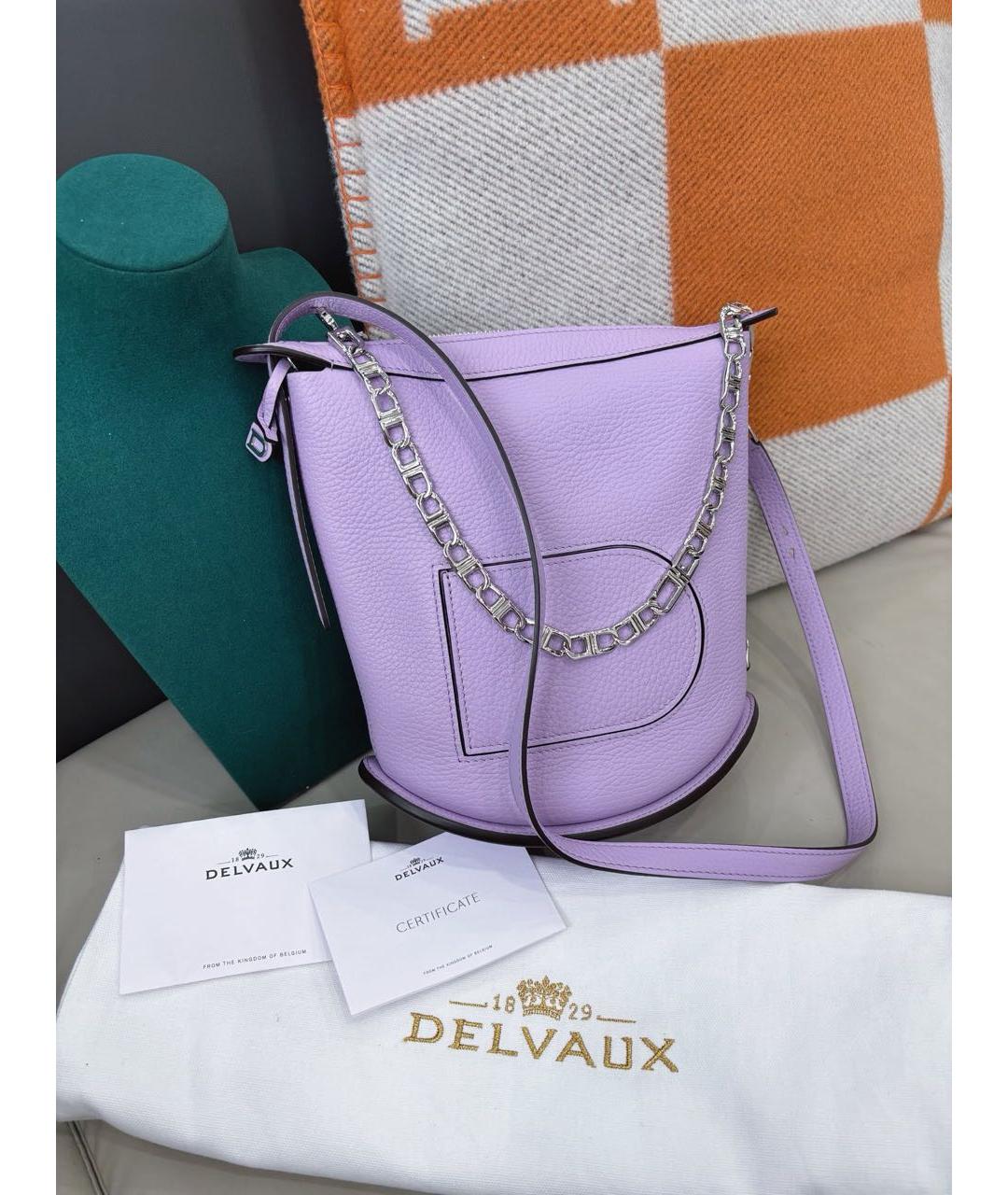 DELVAUX Фиолетовая кожаная сумка через плечо, фото 9