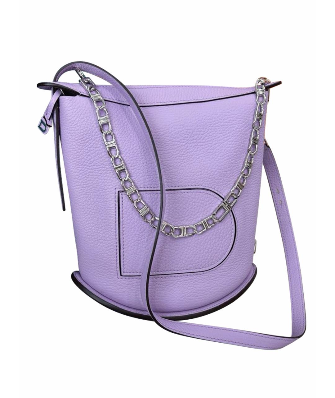 DELVAUX Фиолетовая кожаная сумка через плечо, фото 1