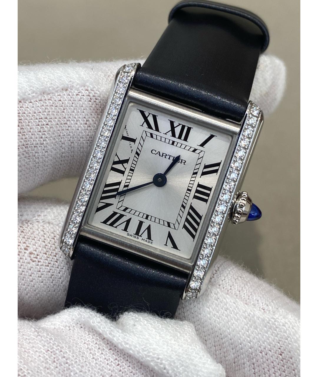 CARTIER Белые металлические часы, фото 3