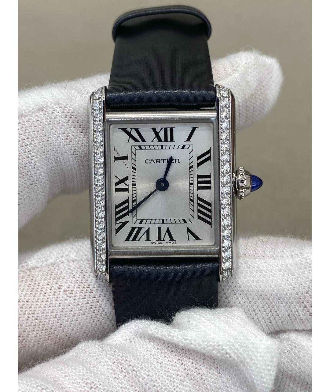 CARTIER Белые металлические часы, фото 6