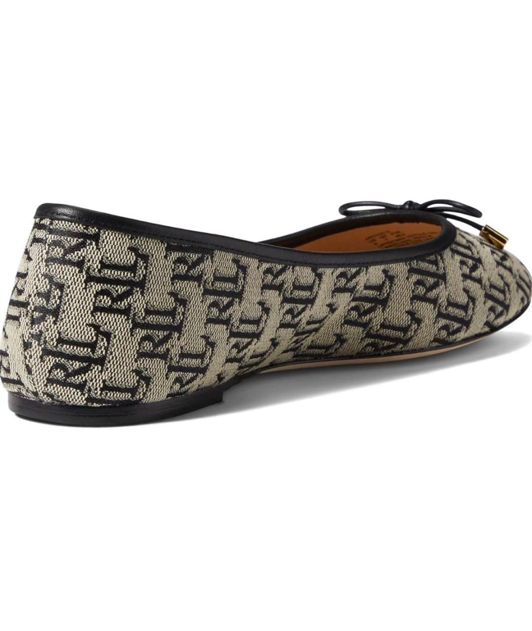 POLO RALPH LAUREN Бежевые текстильные балетки, фото 4