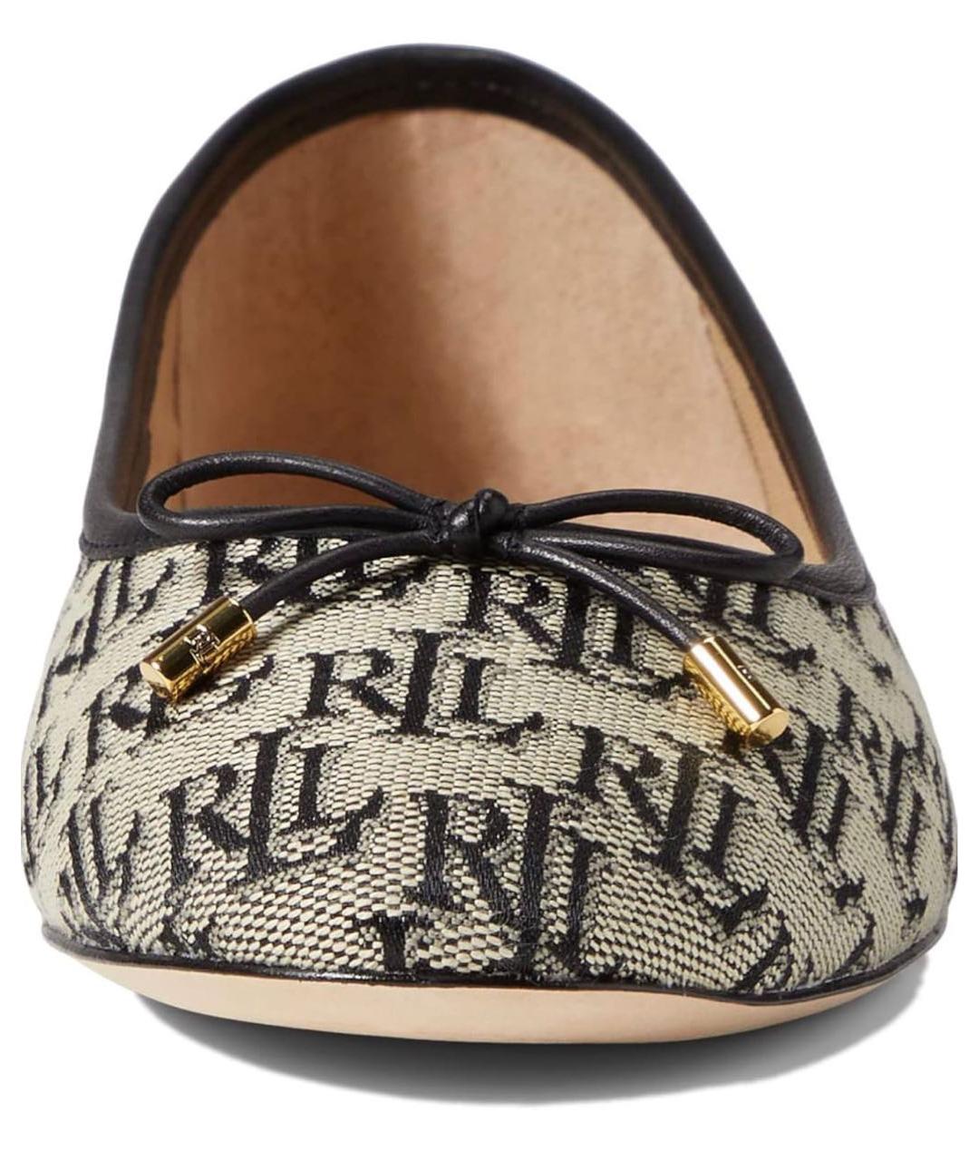 POLO RALPH LAUREN Бежевые текстильные балетки, фото 3