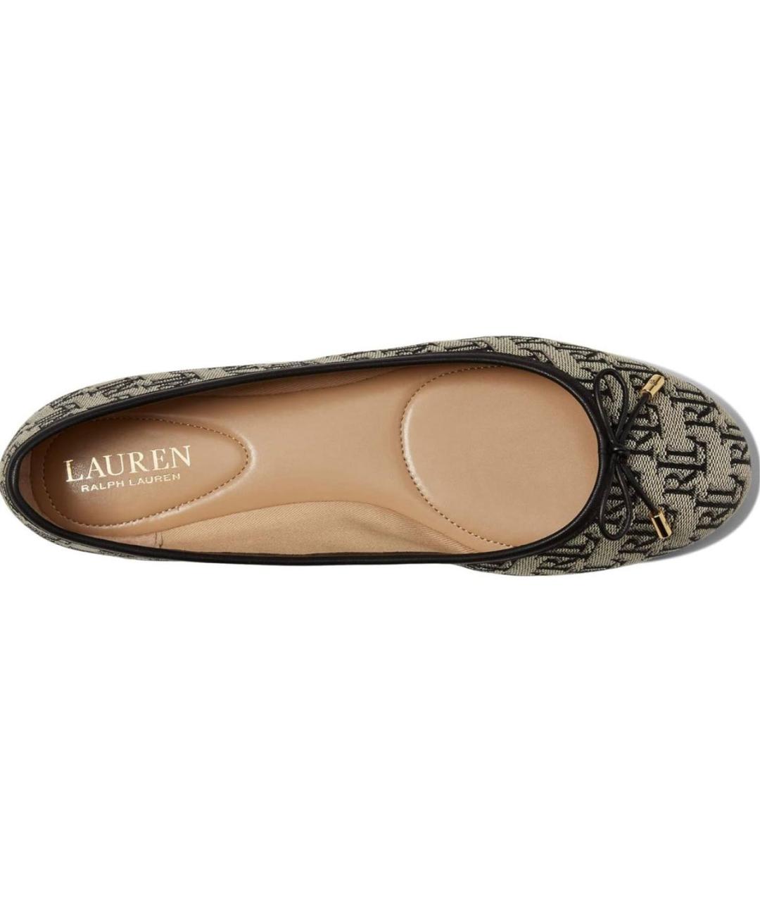 POLO RALPH LAUREN Бежевые текстильные балетки, фото 5