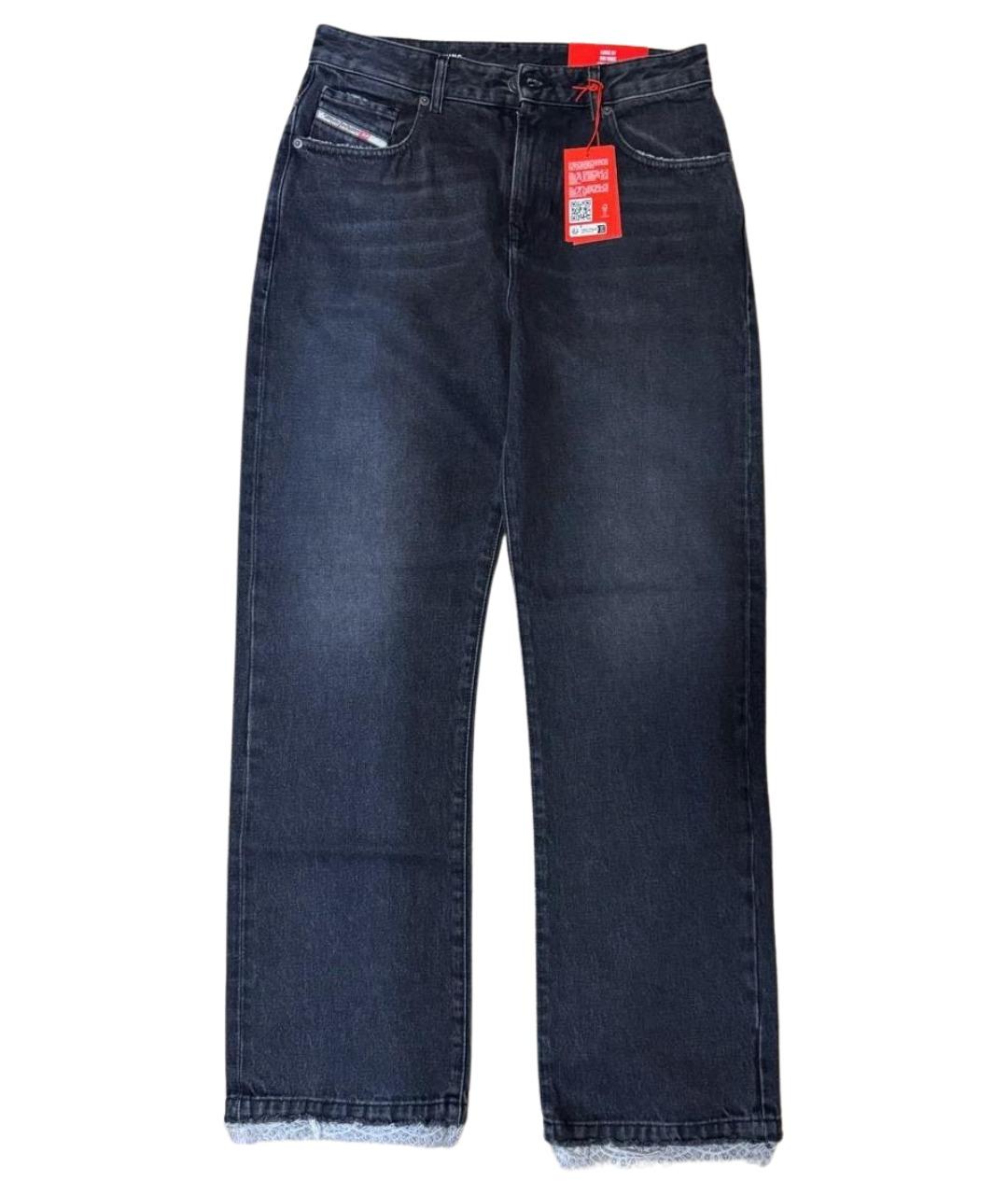 DIESEL Черные хлопковые прямые джинсы, фото 1