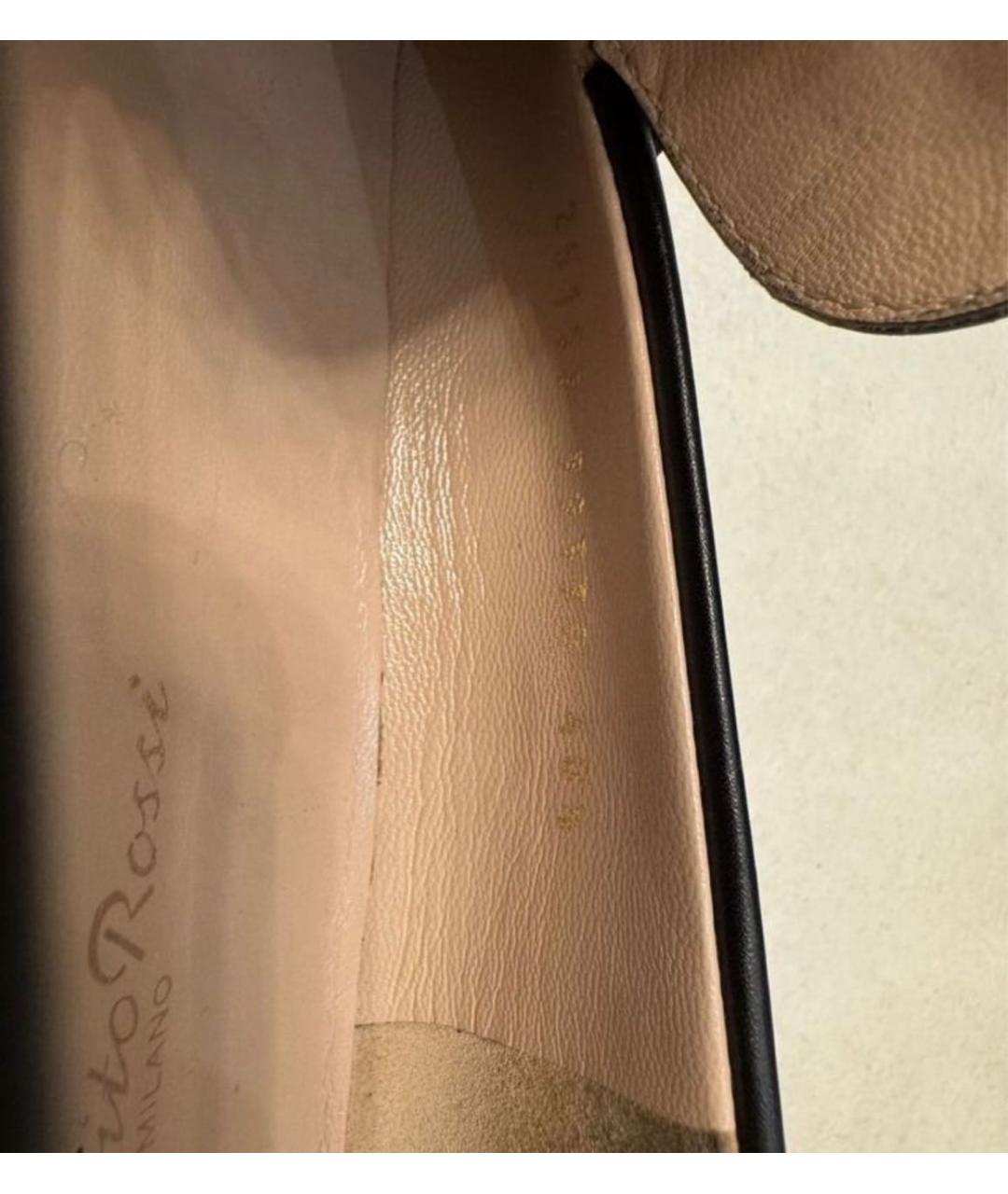 GIANVITO ROSSI Черные кожаные лоферы, фото 8