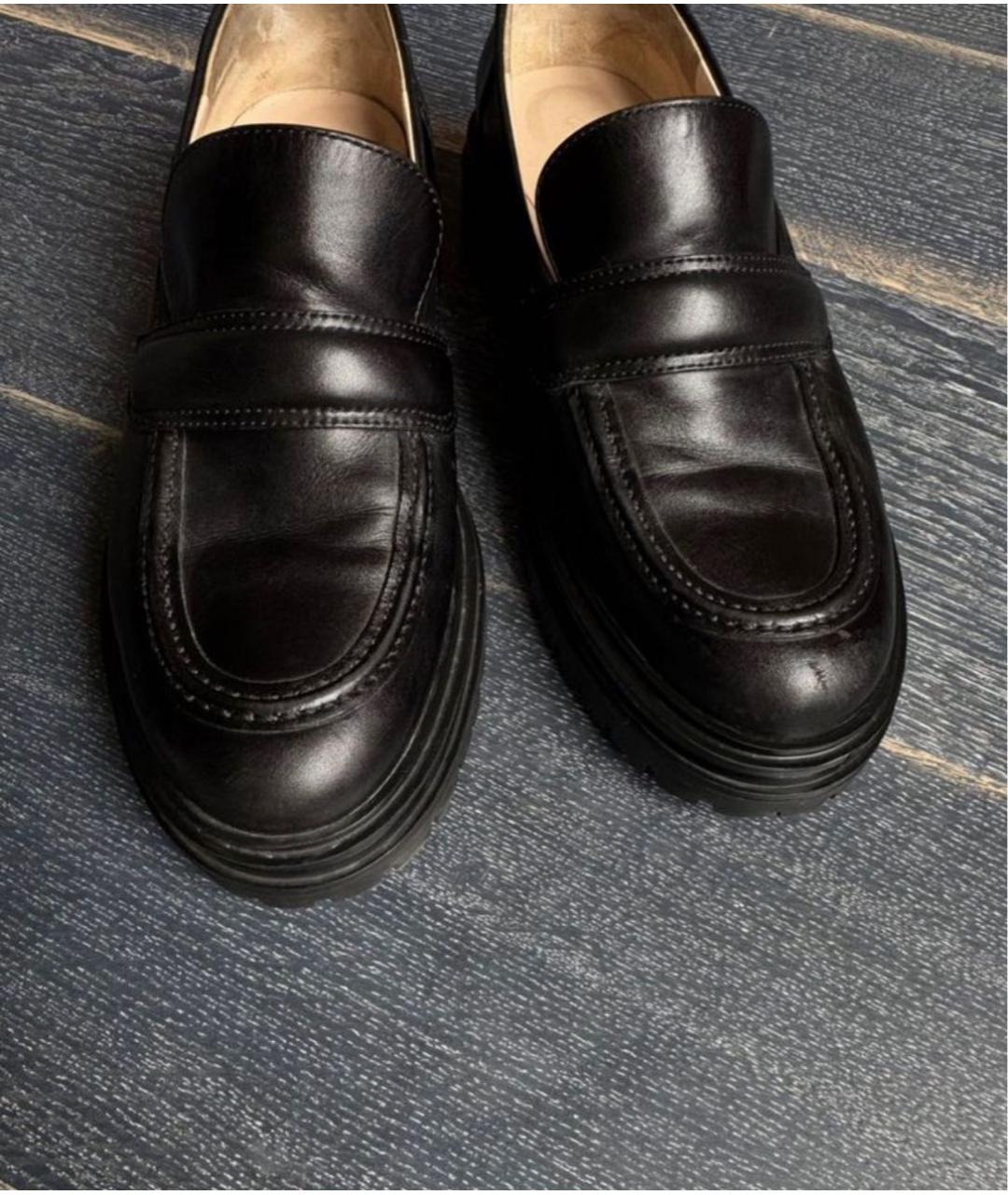 GIANVITO ROSSI Черные кожаные лоферы, фото 3