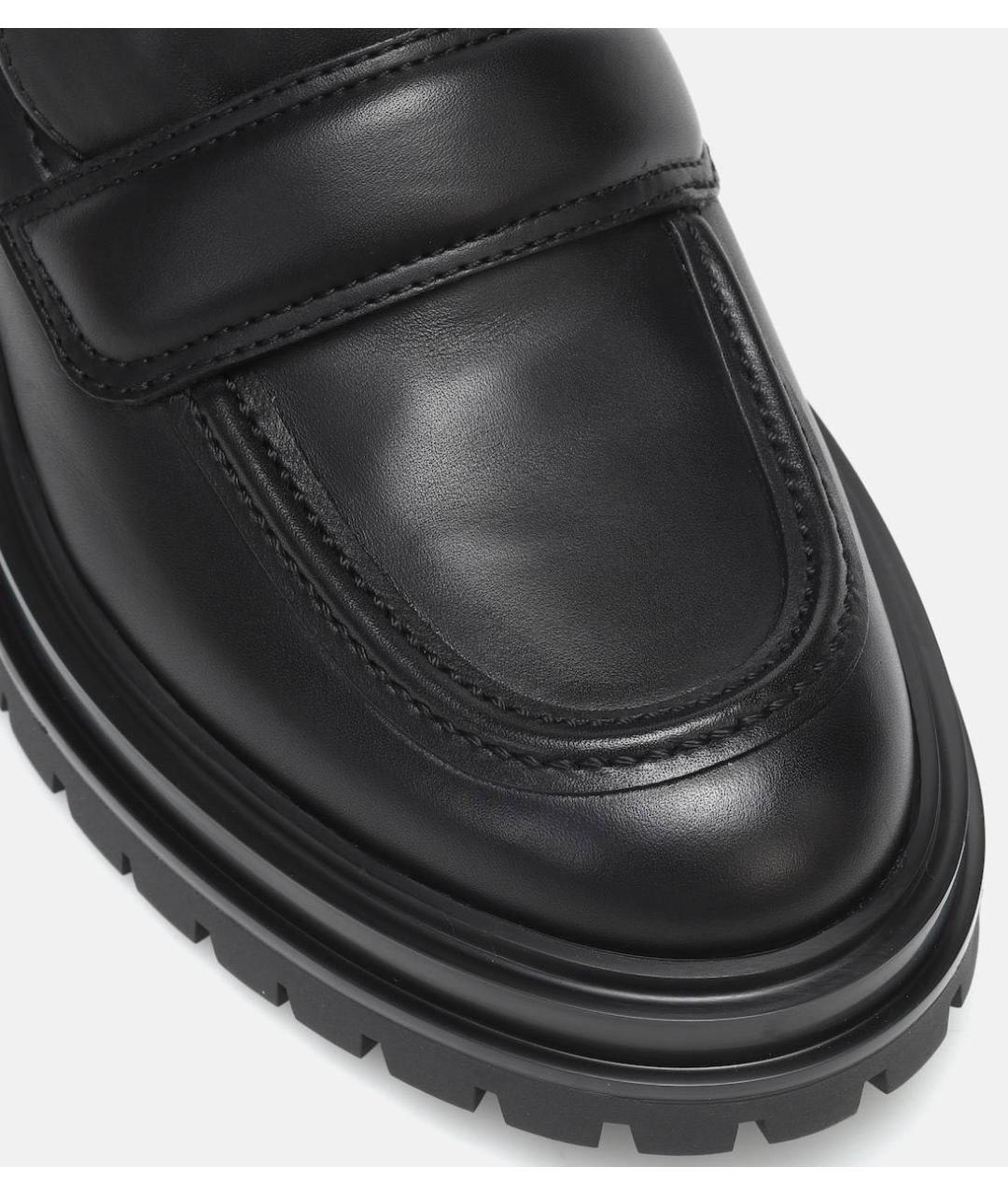 GIANVITO ROSSI Черные кожаные лоферы, фото 7