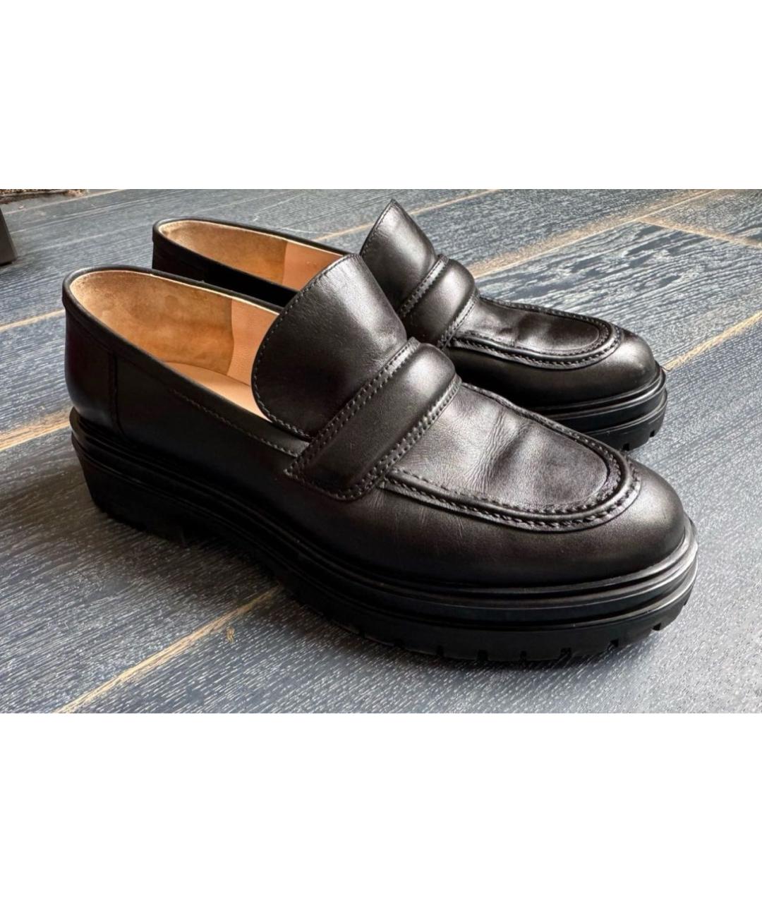 GIANVITO ROSSI Черные кожаные лоферы, фото 2