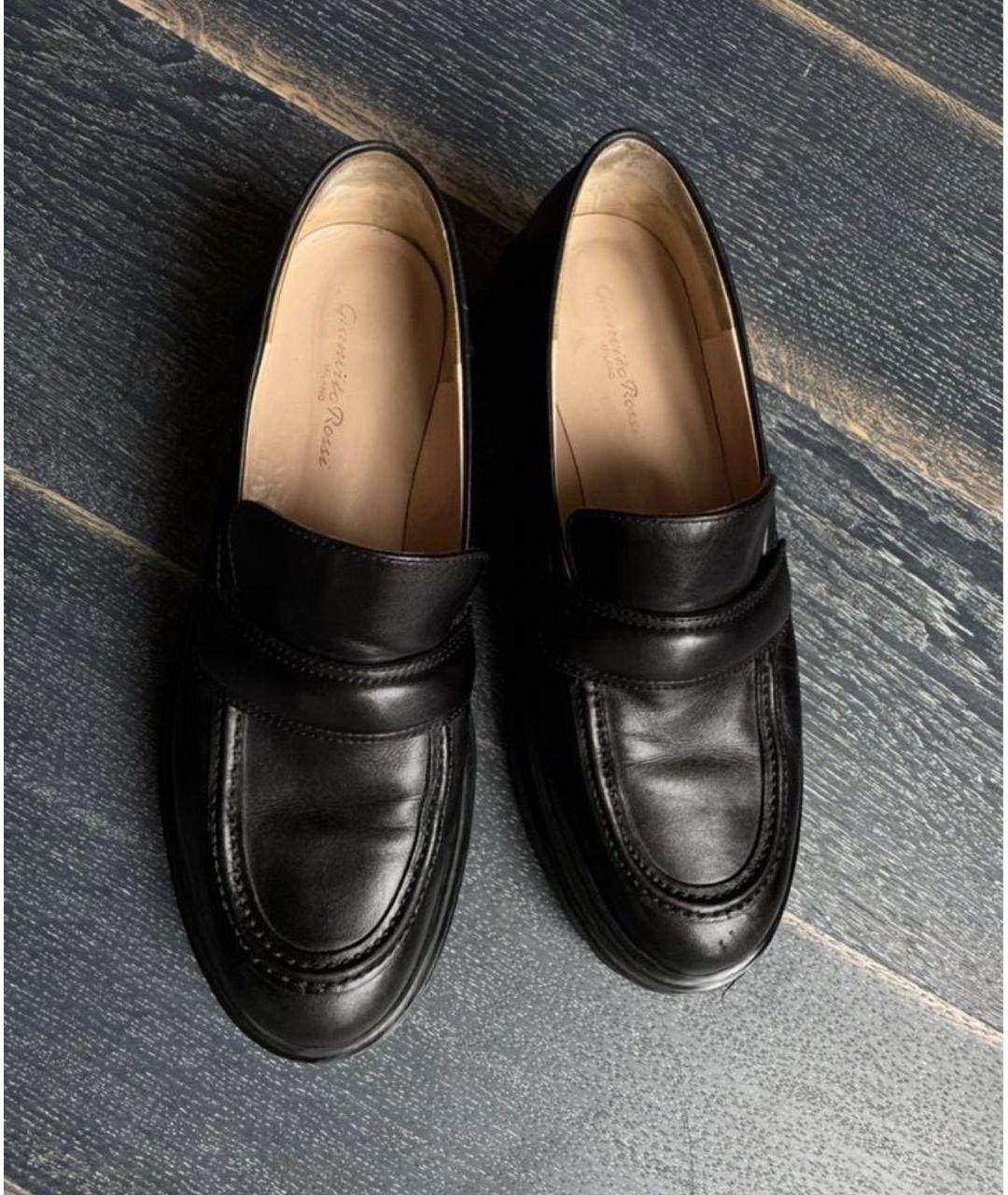 GIANVITO ROSSI Черные кожаные лоферы, фото 4