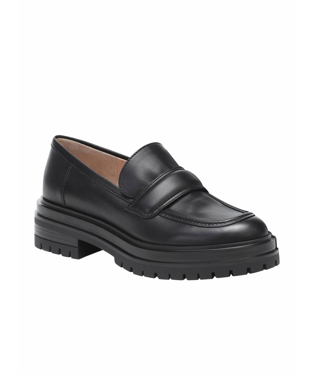 GIANVITO ROSSI Черные кожаные лоферы, фото 1