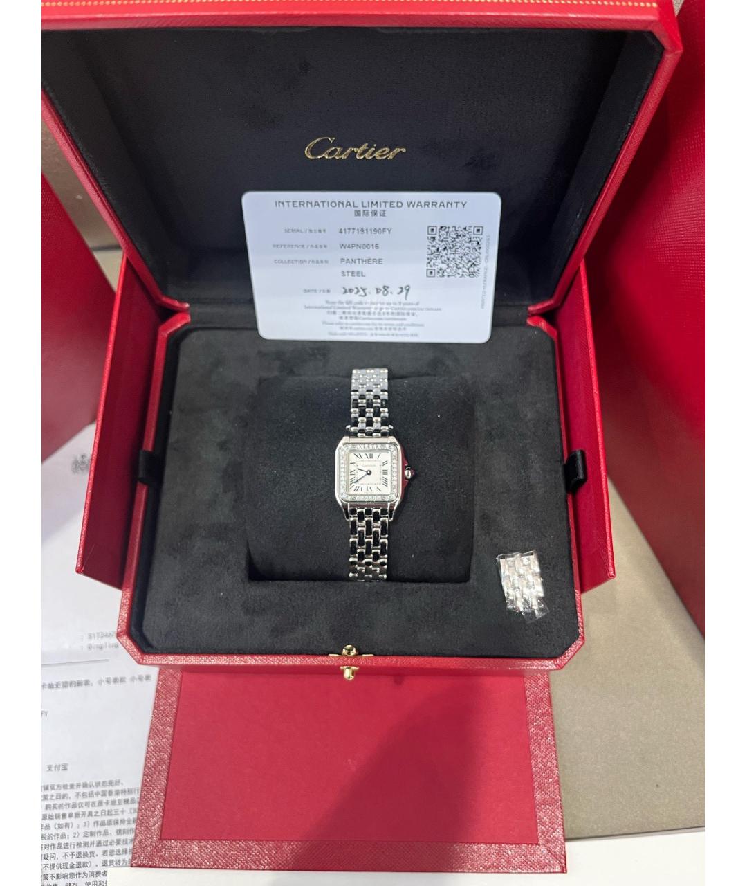 CARTIER Белые металлические часы, фото 2