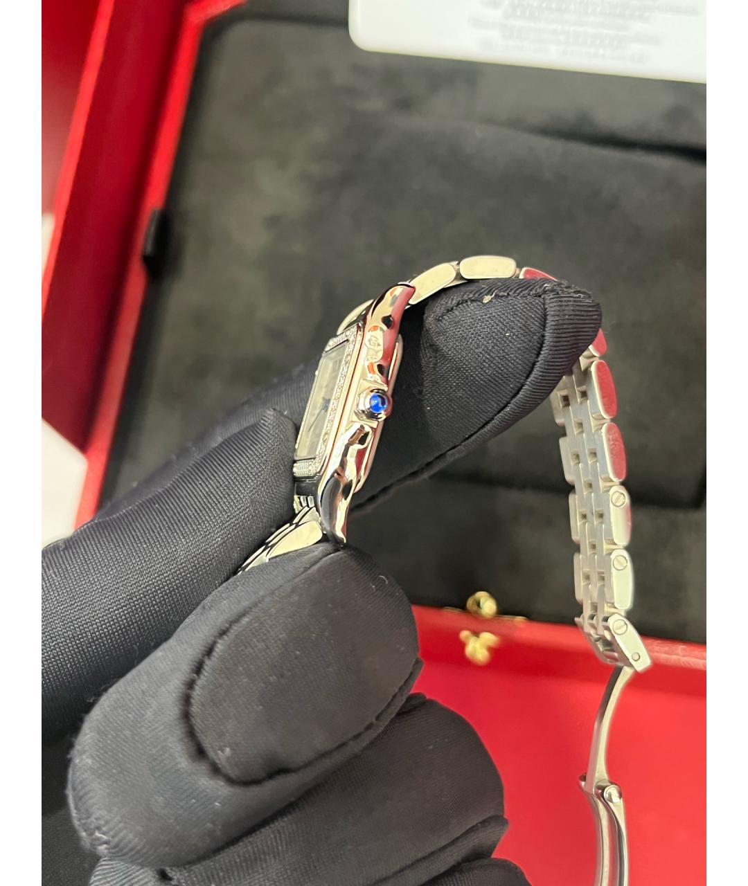 CARTIER Белые металлические часы, фото 4