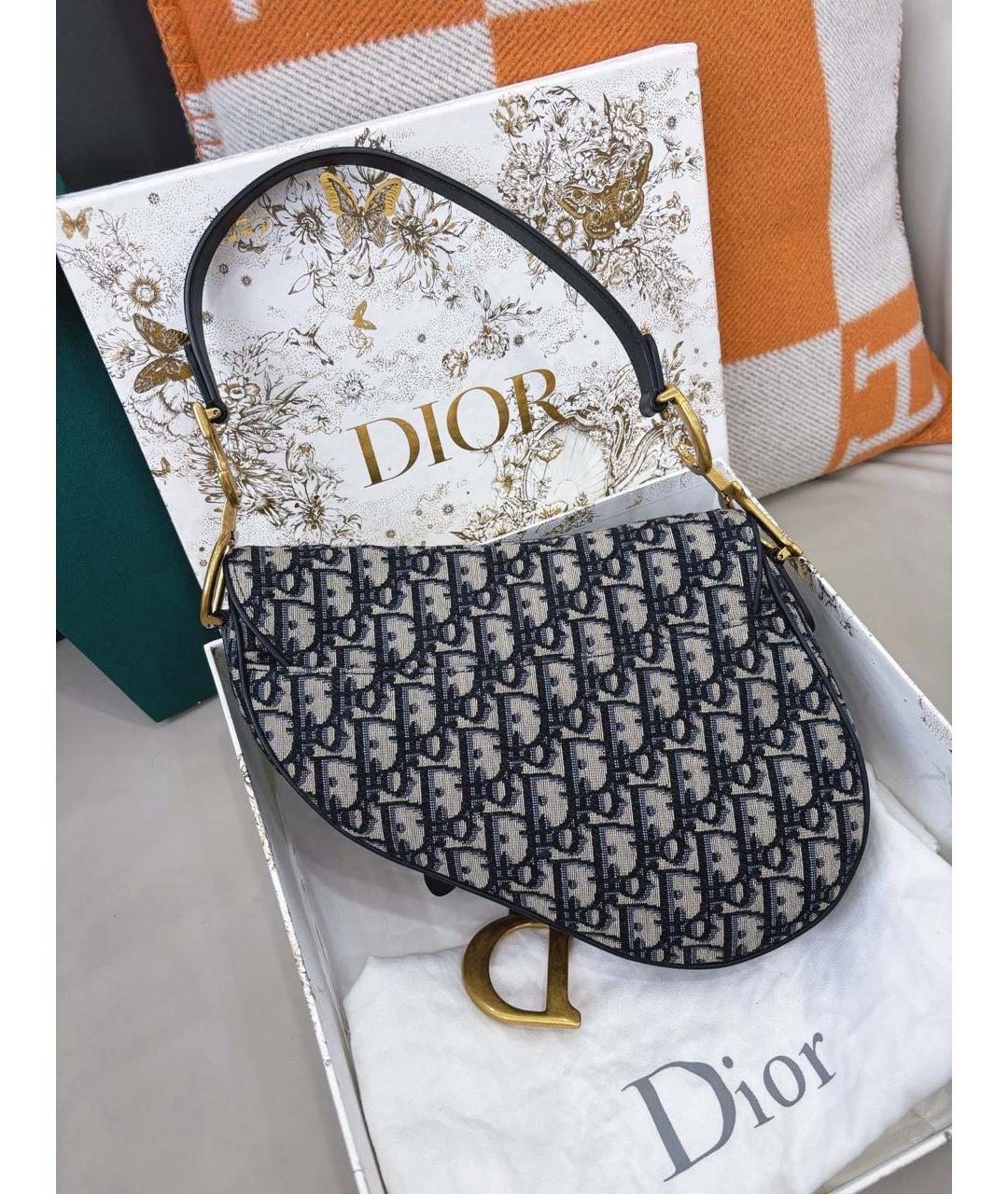 CHRISTIAN DIOR Голубая сумка через плечо, фото 4