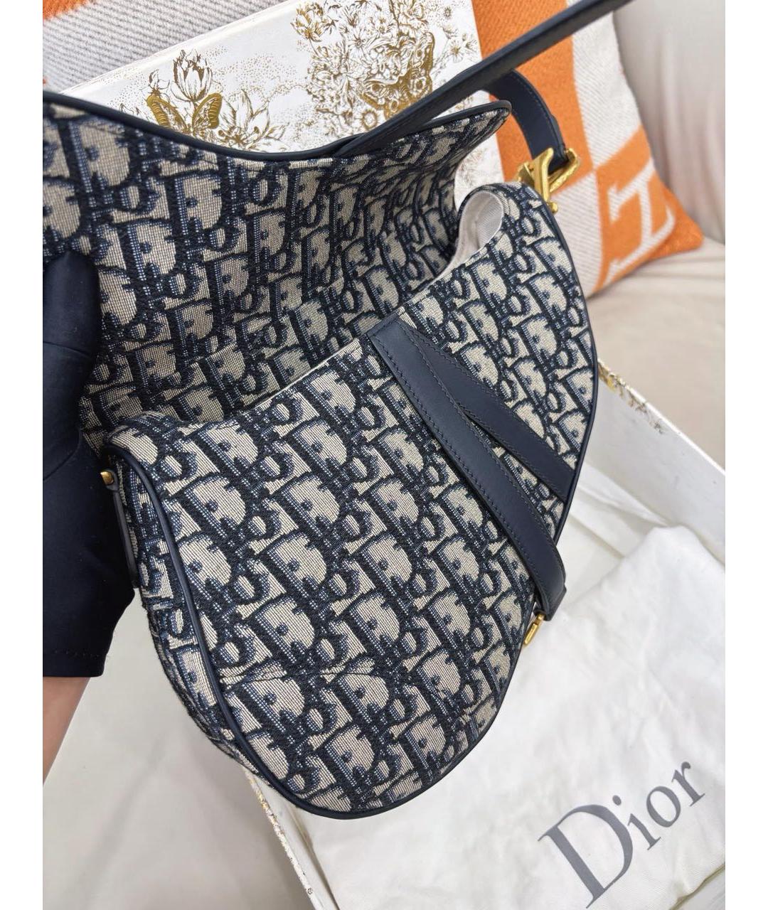 CHRISTIAN DIOR Голубая сумка через плечо, фото 7