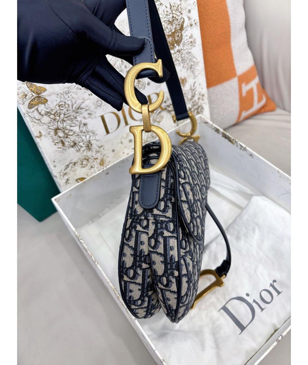 CHRISTIAN DIOR Голубая сумка через плечо, фото 3