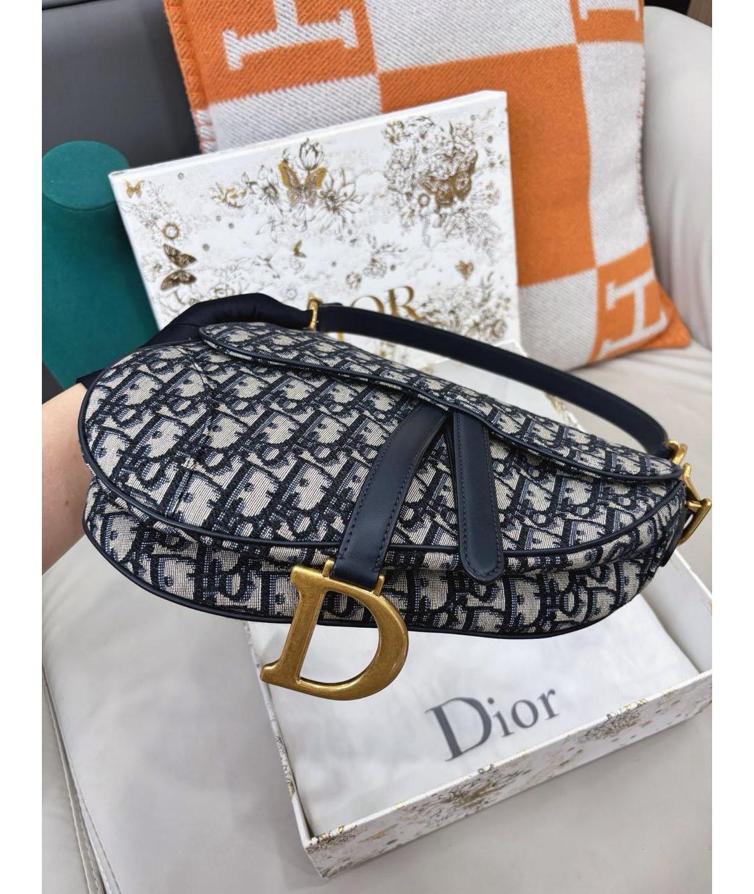 CHRISTIAN DIOR Голубая сумка через плечо, фото 5