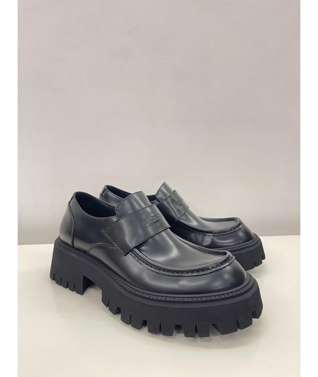 BALENCIAGA Черные кожаные низкие ботинки, фото 3